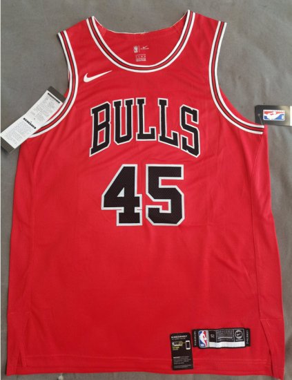 Chicago Bulls Jersey Jordan 45 Red player version